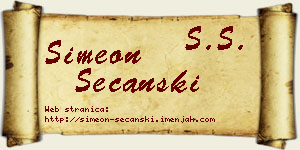 Simeon Sečanski vizit kartica